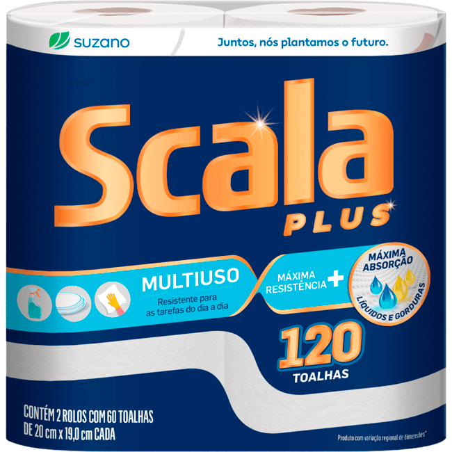 Toalha de Papel Scala Plus 60 folhas 2 rolos