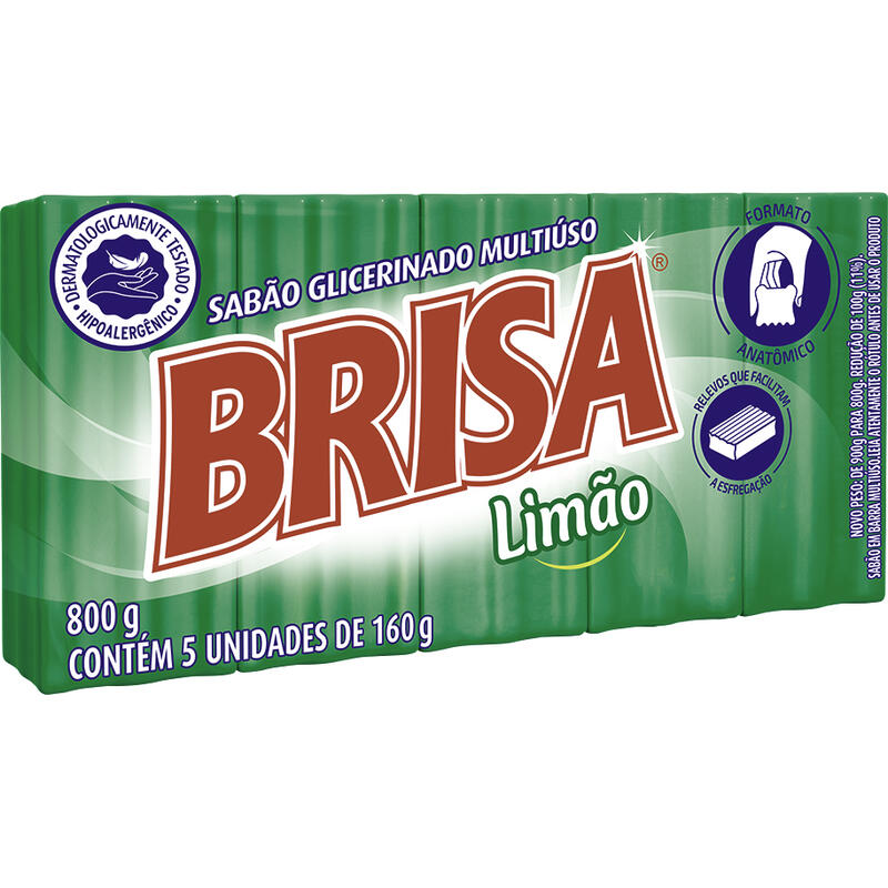 Sabão em Pedaço Brisa Limão 5x160g