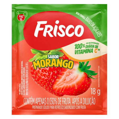 Refresco em Pó Frisco Morango 25g