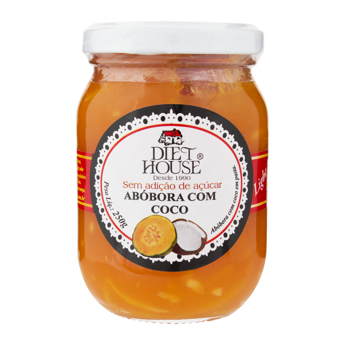 Doce de Abóbora com Coco Diet HOUSE Vidro 250g