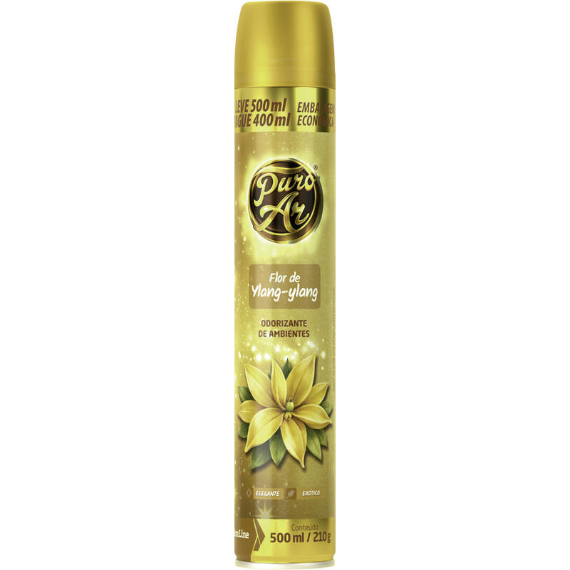 Odorizador De Ambientes Puro Ar Flor Ylang-ylang Embalagem Econômica 500ml