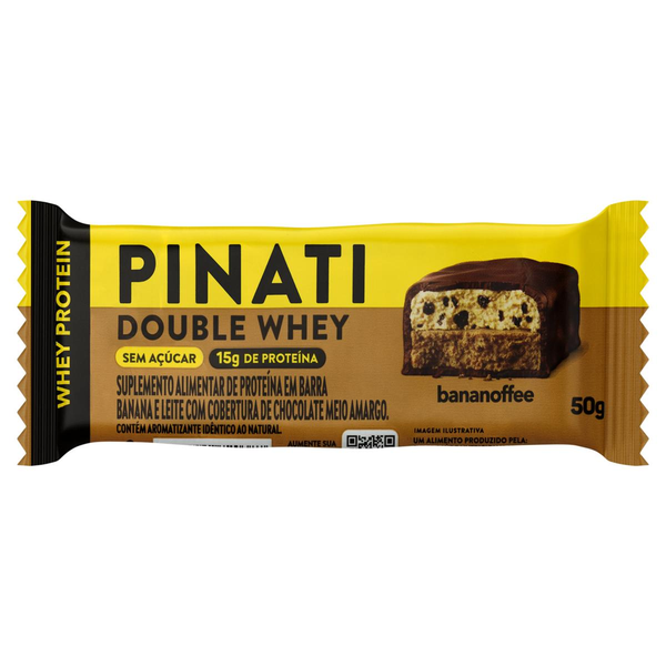 Barra Proteica Pinati 50g - Double Whey - Bananoffee