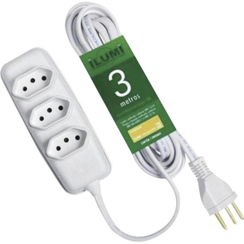 Extensão Ilumi 3 Pinos - 3m un