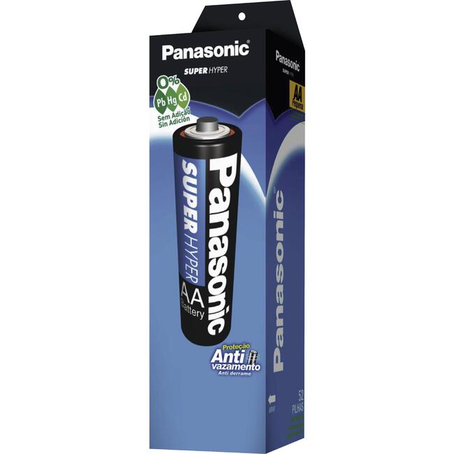 Pilha Panasonic Super Hyper Pequena Aa Com 52