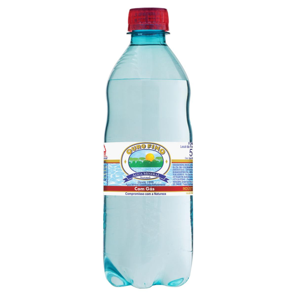 Água Mineral Ouro Fino 500ml - Com Gás - Pet
