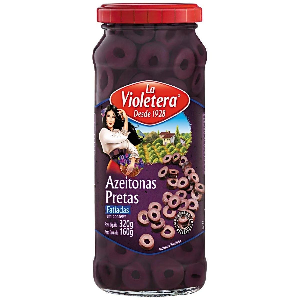 Azeitona Preta La Violetera Fatiada 160g