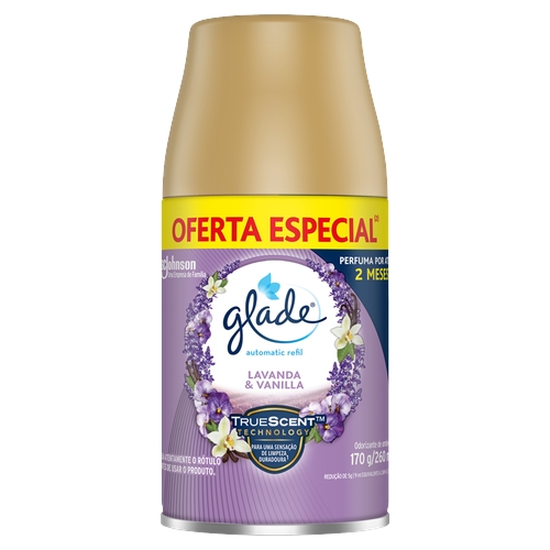 Odorizador de Ambiente Lavanda & Vanilla Glade Automatic Frasco 260ml