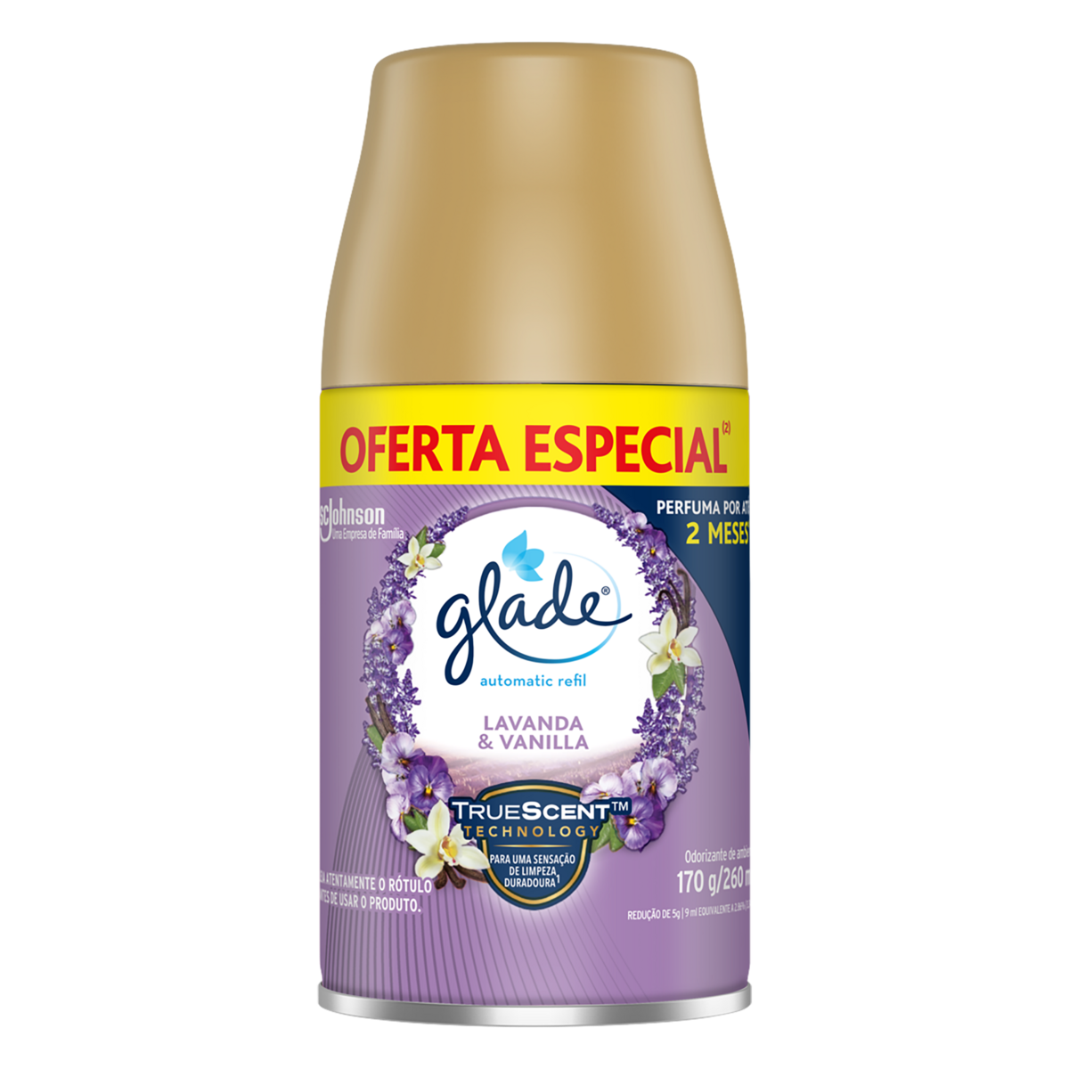 Odorizador de Ambiente Lavanda & Vanilla Glade Automatic Frasco 260ml