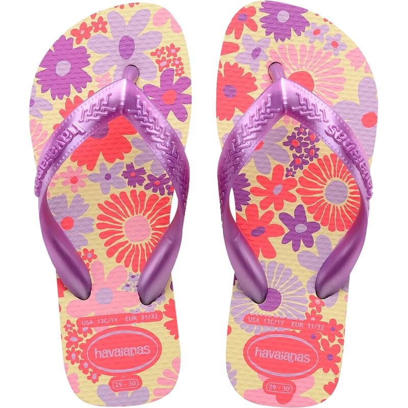 Sandália Kids HAVAIANAS Flor 25/26 Bege