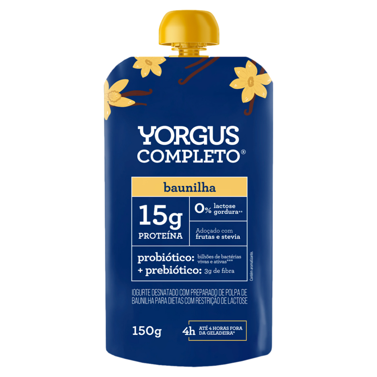 Iogurte YORGUS Completo Baunilha 15g de Proteína 0% Lactose