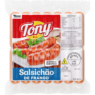 Salsichão de Frango Tony Resfriado 2,5kg