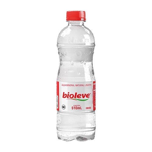 Água Mineral com gás Bioleve Garrafa 510ml