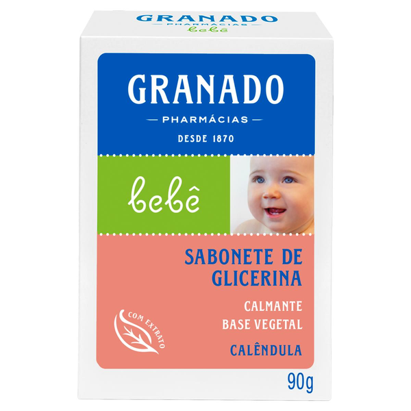 Sabonete Barra de Glicerina Calêndula Granado Bebê Caixa 90g