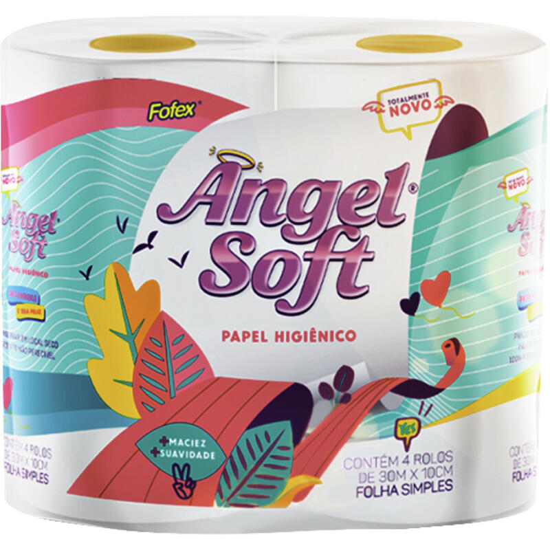 Papel Higiênico Angel Soft Neutro FS 30m 4 rolos