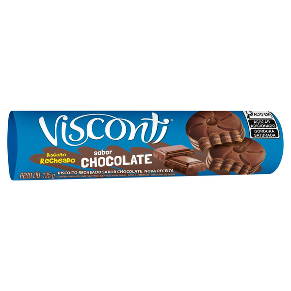 Biscoito Recheado Visconti 125g - Chocolate