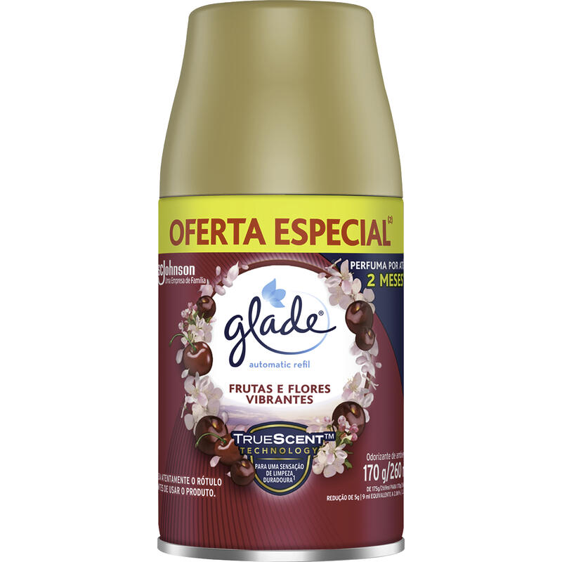 Desodorizador GLADE Automatic Spray Frutas e Flores Vibrantes Refil 269ml Oferta Especial