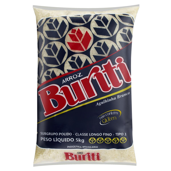 Arroz Buriti 5kg - Branco