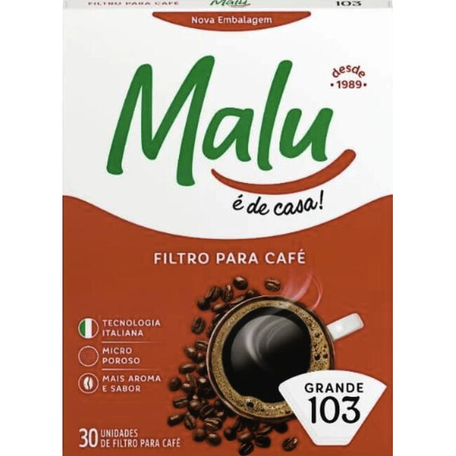 Filtro de Papel para Café Malu Grande 103 30 un