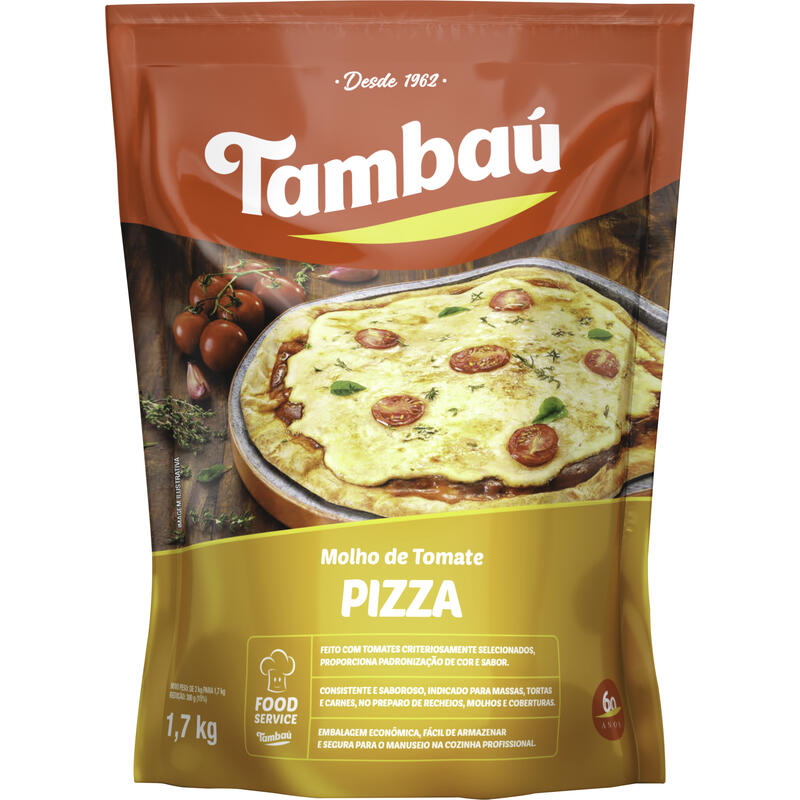 Molho de Tomate Tambaú Pizza 1,7kg