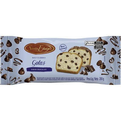 Bolo De Baunilha Com Gotas De Chocolate Santa Edwiges 200g