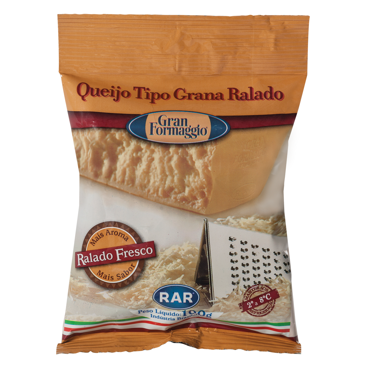 Queijo Gran Formaggio Rar Ralado Fresco 100g