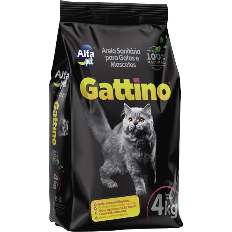 Areia Higiênica para Gatos Gattino 4kg