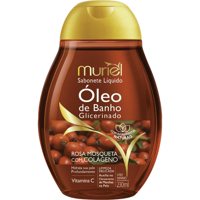Sabonete Líquido Muriel Óleo de Banho Rosa Mosqueta 230ml