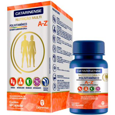 Suplemento Alimentar Catarinense Polivitamínico de A-ZF 60 cápsulas