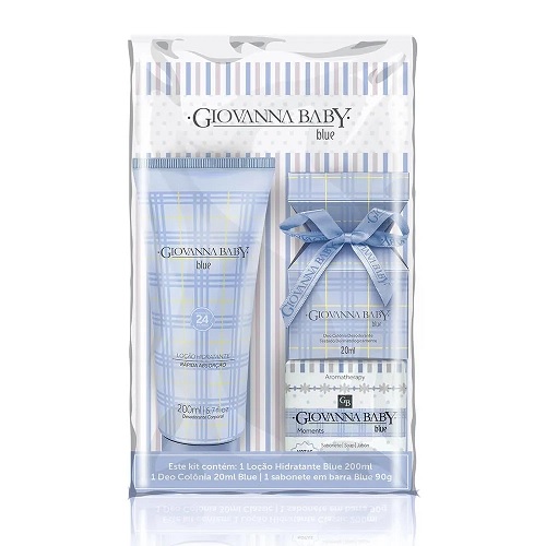 Kit Giovanna Baby Deo Colonia + Loção Hidratante + Sabonete Blue