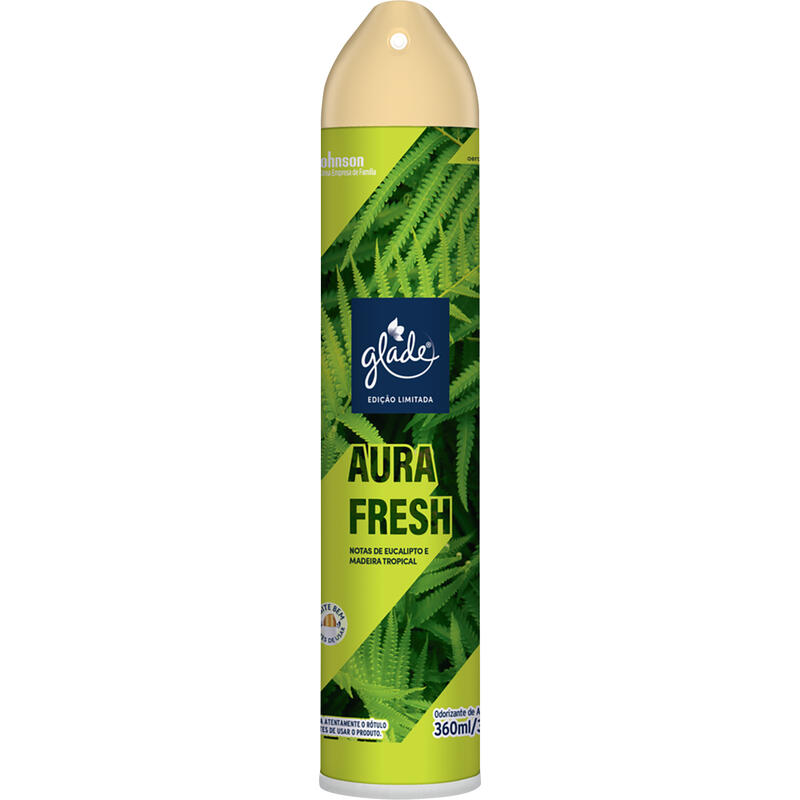 Desodorizador GLADE Aura Fresh Notas de Eucalipto e Madeira Tropical 360ml