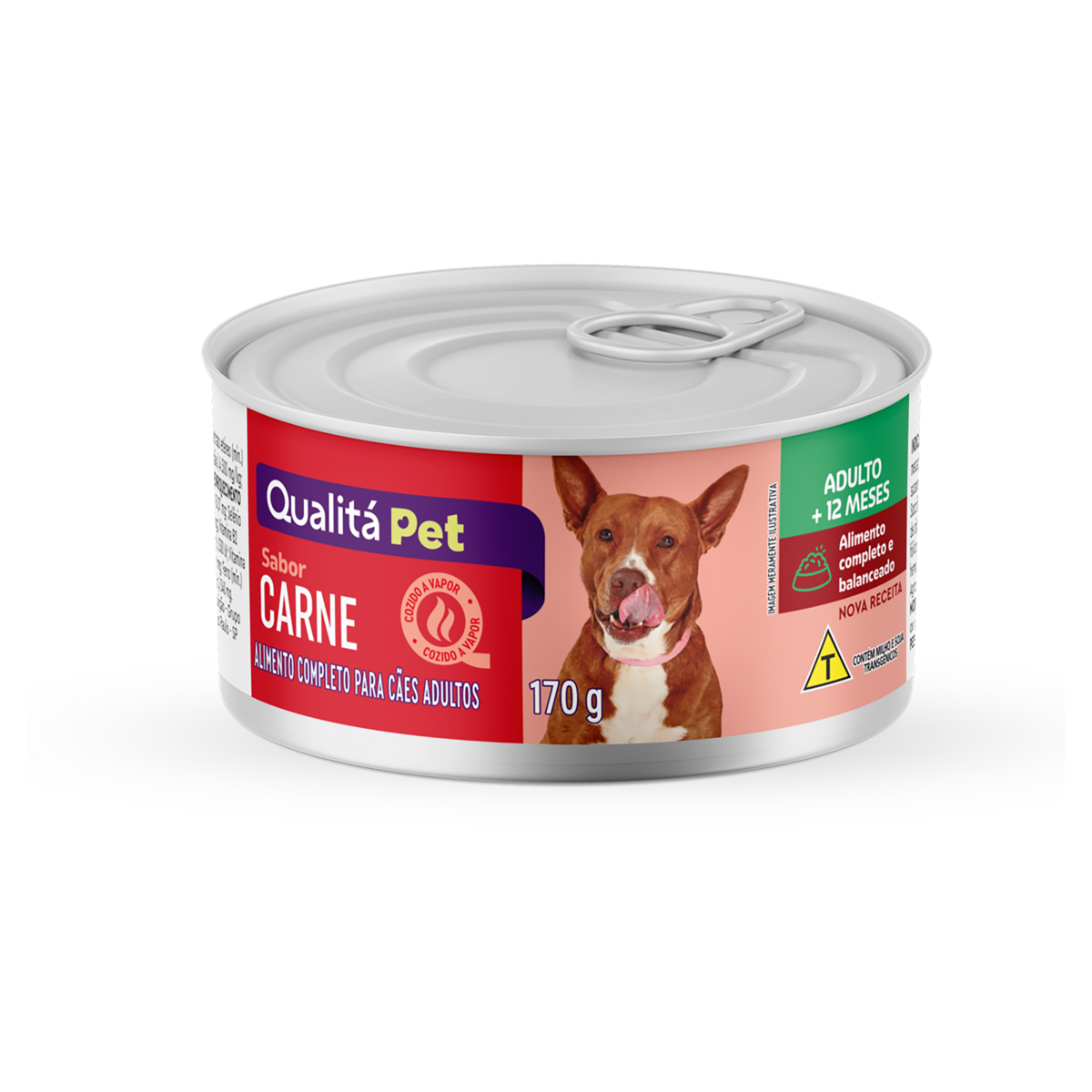 Alimento para Cães Adultos Carne Qualitá Pet Lata 170g
