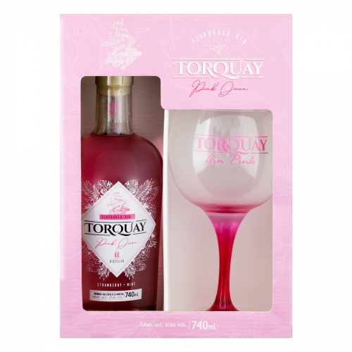 Kit Torquay London Dry 740ml +taca Pink