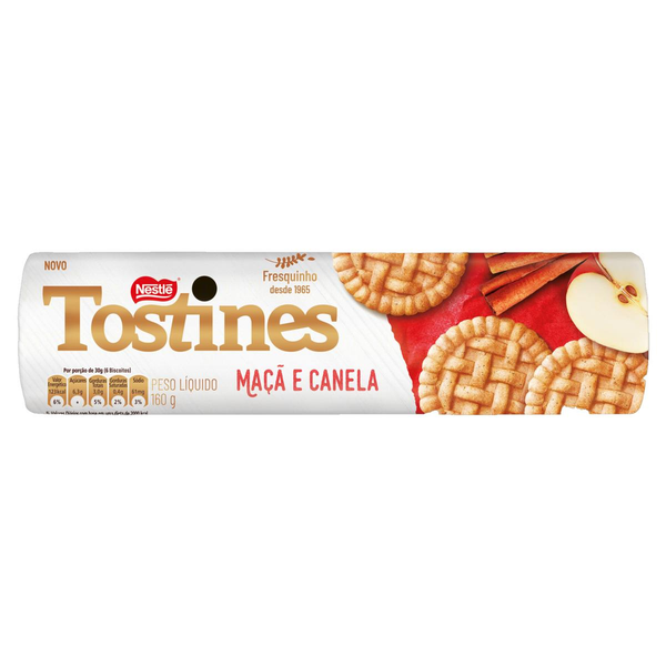 Biscoito Tostines 160g - Maçã e Canela