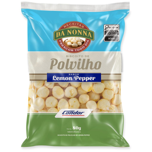 Bisc.de Polvilho Da Nonna Lemon Pep.80g