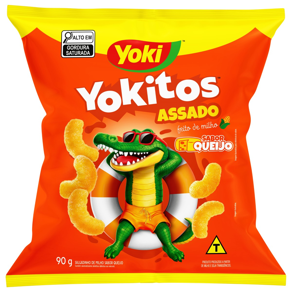 Salgadinho de Milho Lua Queijo Yoki Yokitos Pacote 90g