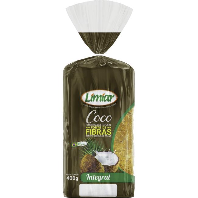 Pão de Forma Integral Limiar Coco 400g