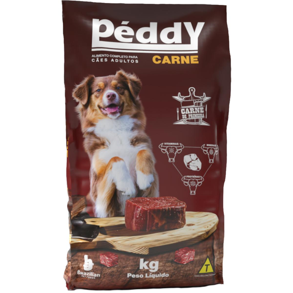 Ração Peddy 10,1kg - Carne - Adultos