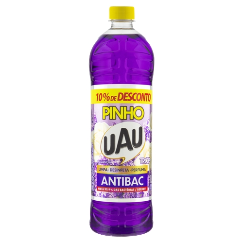 Desinfetante Uau Pinho Antibac Lavanda 10% De Desconto 1l