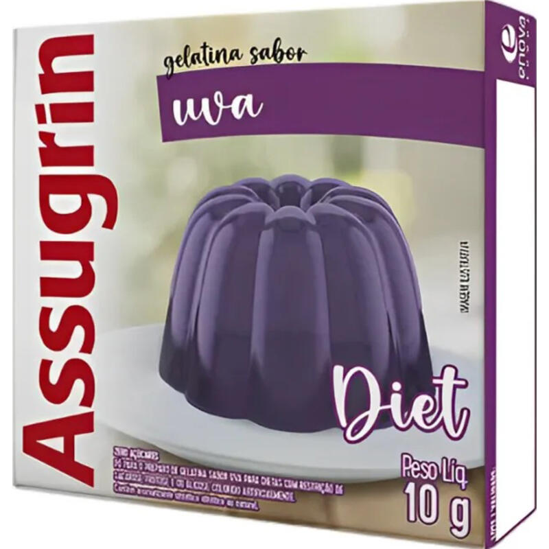 Gelatina Assugrin Diet Uva com 10g
