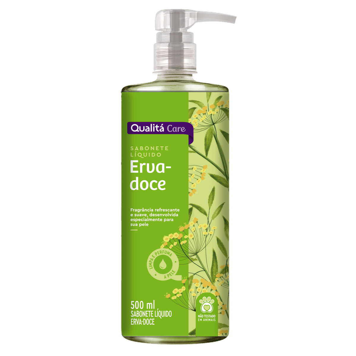 Sabonete Líquido Erva-Doce Qualitá Care Frasco 500ml
