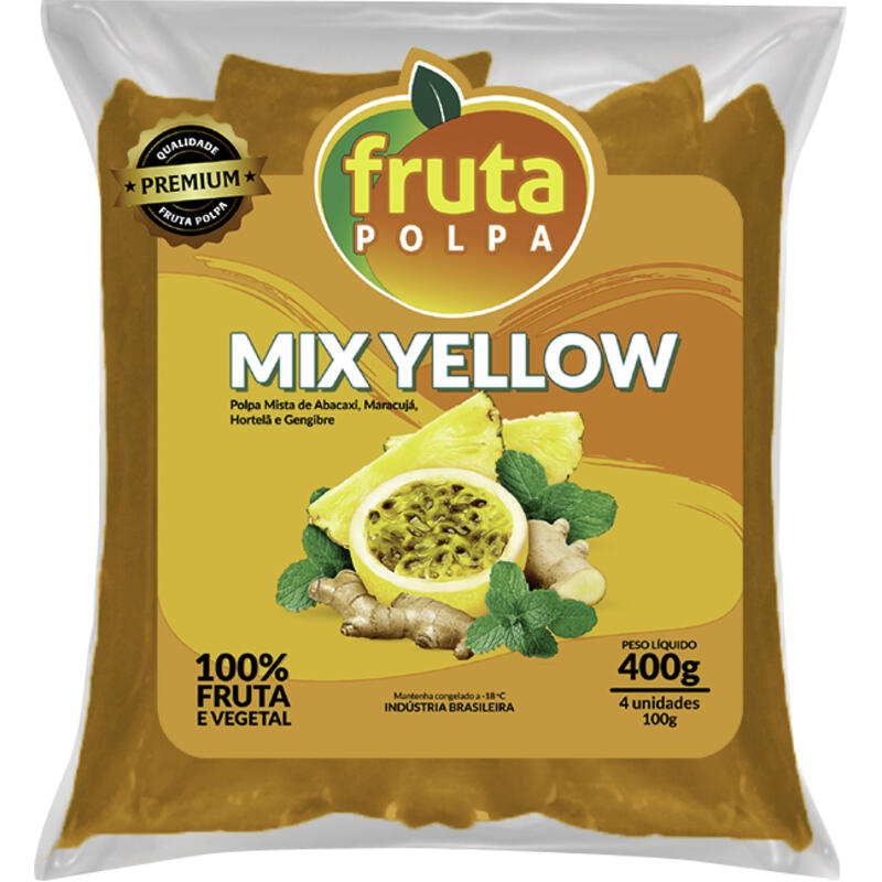 Polpa Fruta Polpa Congelada Mix Yellow 400g