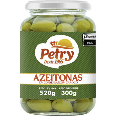Azeitona Verde Petry Com Caroço 300g