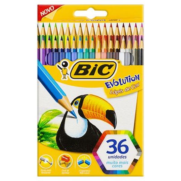 Lápis de Cor Bic Evolution Com 36 Cores
