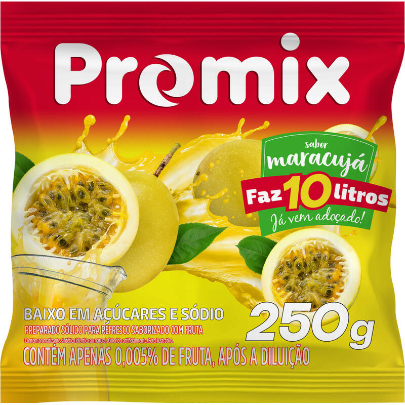 Refresco em Pó Promix Maracujá 250g