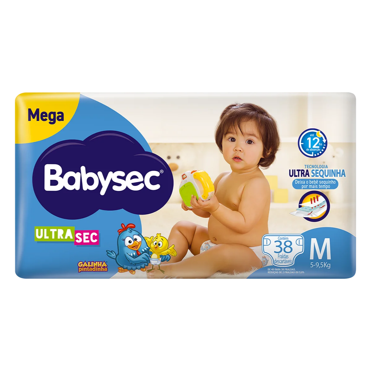Fralda Infantil Babysec Ultra Mega M C/38