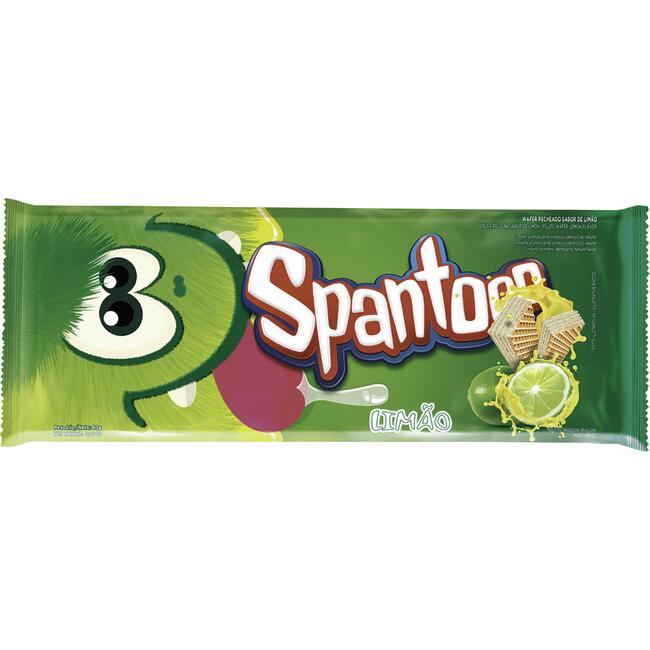 Biscoito Wafer Spantooo Limão 80g