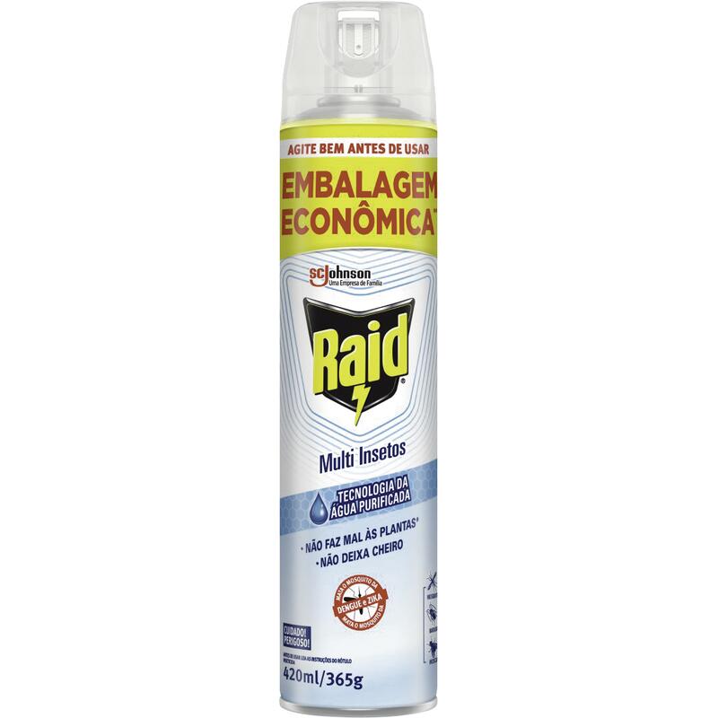 Inseticida Aerossol Raid Multi Insetos Aqua 420ml