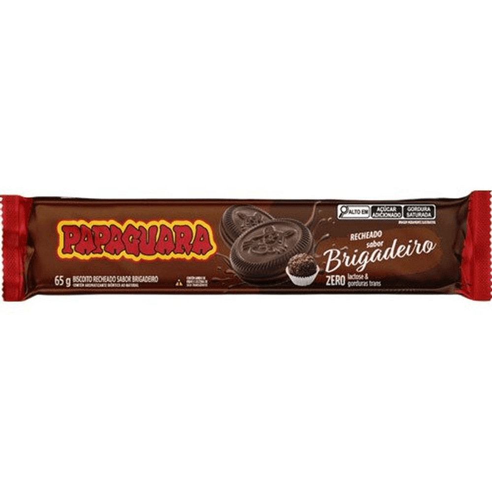 Biscoito Recheado Sabor Brigadeiro Papaguara 65g