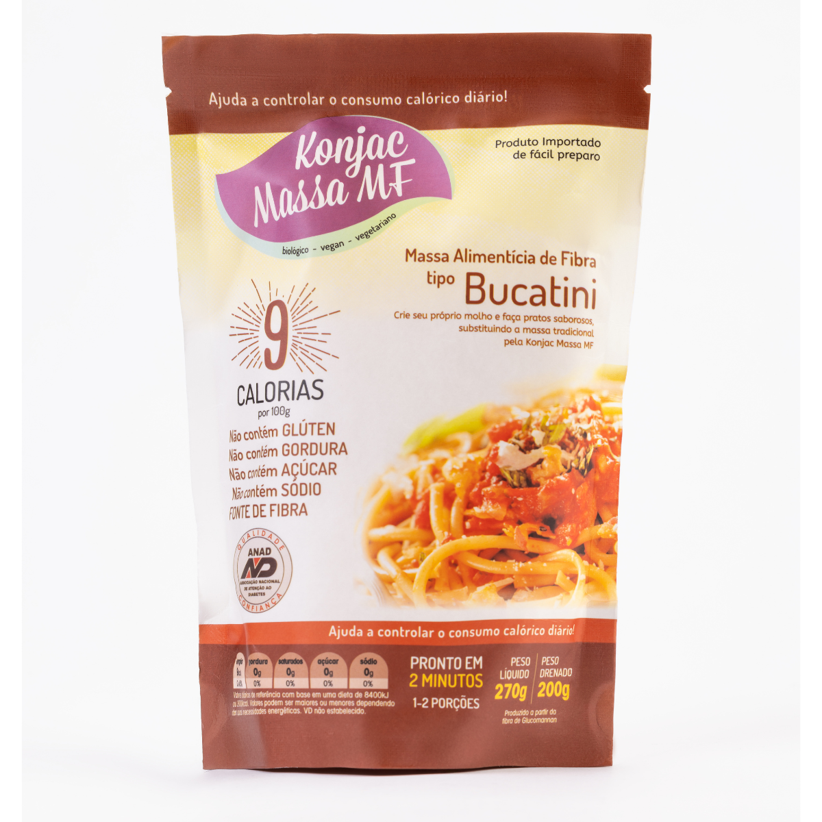 Massa alimentícia de konjac tipo bucatini 270g