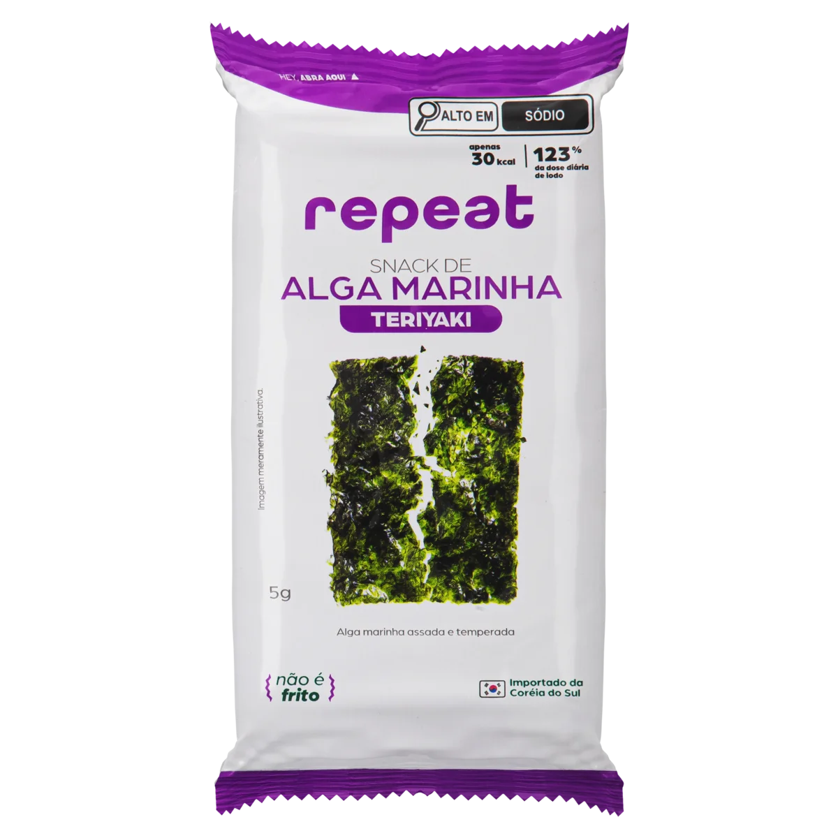 Snack Alga Marinha Teriyaki Repeat Pacote 5g
